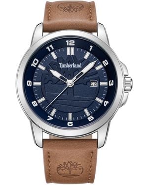 Timberland Analogique Quartz Montre avec Bracelet en Cuir TDWGB9002103 - Bleu