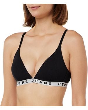 Pepe Jeans Soutien-Gorge à Logo B - Noir
