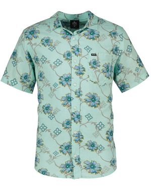 Rip Curl Surf Revival Short Sleeve Shirt M Light Aqua - Green