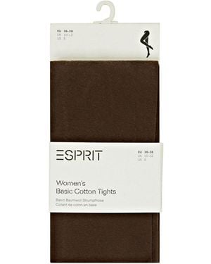 Esprit Cotton W Ti Opaque Plain 1 Pair Tights - White