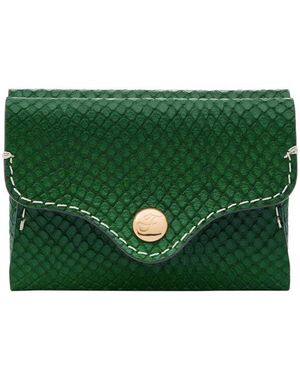 Fossil Heritage Leather Wallet Card Case - Green