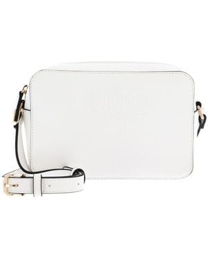 Liu Jo Liu Jo Borsa halona tracolla M con logo in rilievo AA5153 E0087 off white - Bianco