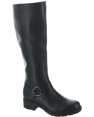 Clarks Hearth Rae Wide Shaft Knee High Boot - Black