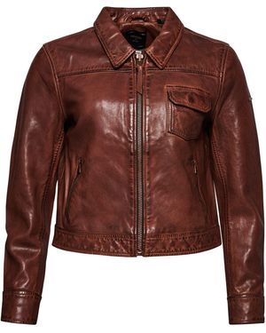 Superdry Vintage Desert Biker W5011440a Brown Rust 16 - Bruin