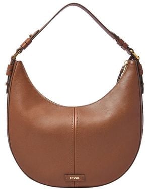 Fossil 's Leather Shae Large Hobo Shoulder Bag - Brown
