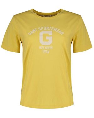 GANT Reg Logo Ss T-shirt - Yellow