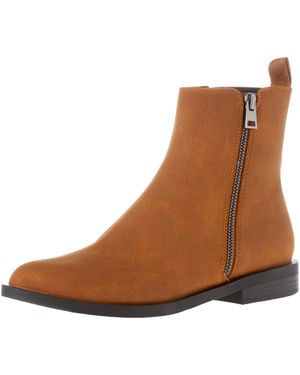 Amazon Essentials Bottines Plates à Fermeture éclair extérieure - Marron