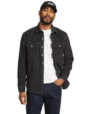 Eddie Bauer Faultline Corduroy Shirt Jacket - Black