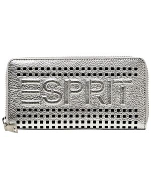 Esprit Aimee Zip Around Wallet Silver - Bianco