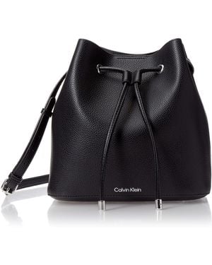 Calvin Klein Gabrianna Novelty Bucket Shoulder Bag - Black