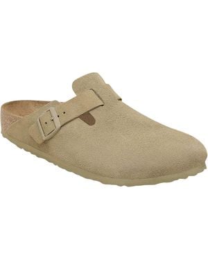 Birkenstock Boston Suède Slippers Senior - Weiß