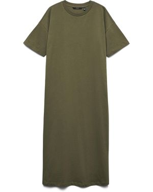 Vero Moda Vmmolly Ss Oversize Calf Dress Noos - Grün