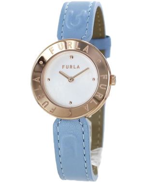 Furla Orologio da donna analogico al quarzo con cinturino in pelle WW00004006L3 - Blu