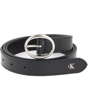 Calvin Klein CKJ Classic Round Belt 25MM W85 Black - Schwarz