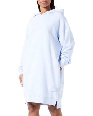 Replay Hoodie Dress Made Of Cotton - White