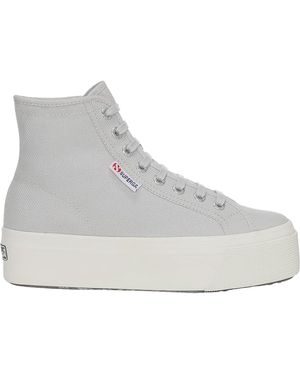 Superga S/ladies 2708 Lace Up High Tops - Grey