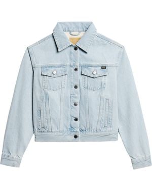 Superdry Embroidered Trucker Denim Jacket S - Bleu