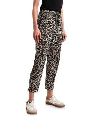 Street One A379200 Loose Fit Hose mit Leo-Print - Schwarz