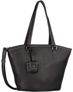 Gabor Bags Layla Shopper Umhängetasche Reißverschluss Groß Schwarz