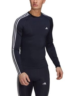 adidas Tf 3s Ls Tee Long Sleeve T-shirt - Blue