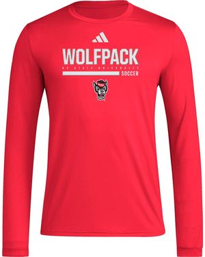 adidas S Pregame Long Sleeve T-shirt - Red