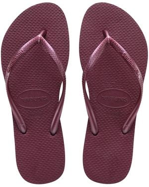 Havaianas Slim, Stylish, Durable And Versatile Flip-flops, With Textured Sole For Grip And Support, - Purple