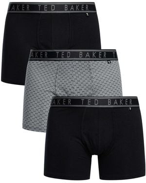 Ted Baker S 3-pack Cotton Boxer Briefs - Black