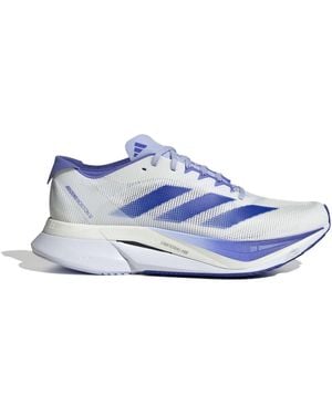 adidas Performance Adizero Boston 12 Chaussures de course pour femme Blanc/bleu Taille 42