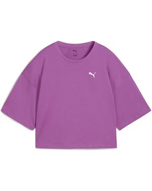 PUMA Wardrobe ESS Kurzes Oversized-T-Shirt L - Lila