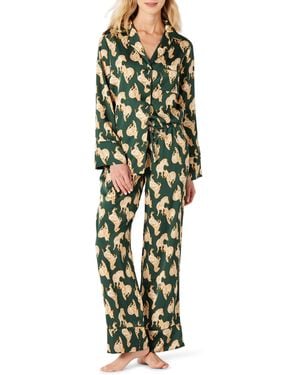 Amazon Camisa En Seda Para Mujer Pijama Mujer Saten Pijama De