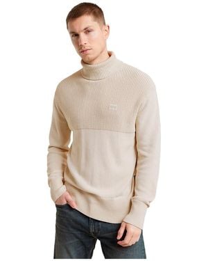 G-Star G-Star Para Hombre Knitted Turtle Neck Sweater Fisherman - Neutro