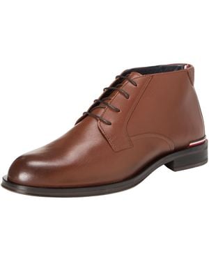 Tommy Hilfiger 's Leather Ankle Boots - Brown