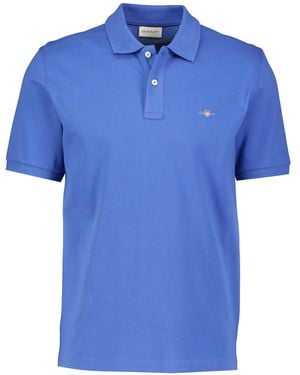 GANT Reg Emb Archive Shield Polo Shirt - Blue