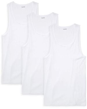 Calvin Klein Pack Rib Tank Top - White