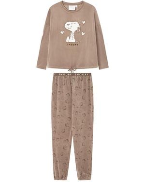 Women'secret Pijama de ga Pantalón Largo Colección Multilicense Urban - Neutro