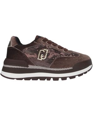 Liu Jo Sneaker Amazing in Velluto e Paillettes Liu Jo S1801 Ebony - Marrone