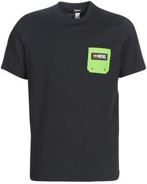 DIESEL T-Shirt Just-B avec Poche Noir