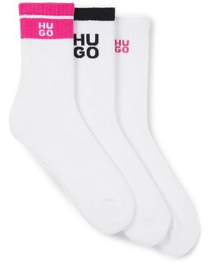 HUGO 3P QS LOGO RIB CC W 10270211 0 - Weiß