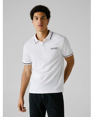 Pepe Jeans Red Bull Racing X Polo Met Getipt Logo Voor - Wit