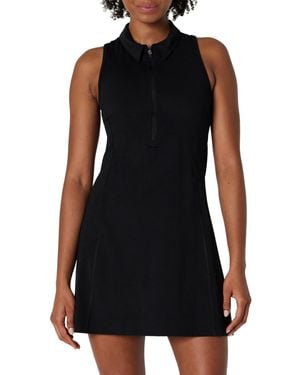 Amazon Essentials Abito da Tennis Tecnico in FormFlex Morbidissimo con Colletto a Polo - Nero