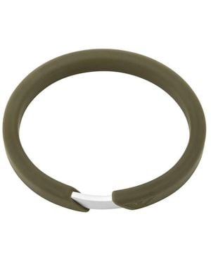 Emporio Armani Bracelet pour homme en cuir ou en acier inoxydable avec fermoir mousqueton - Vert