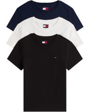 Tommy Hilfiger Tjw 3pack C-neck Tee Dw0dw22175 S/s T-shirt - Black