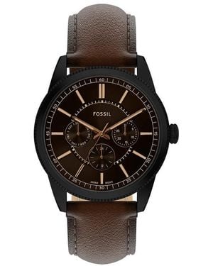 Fossil Orologio Analogico al Quarzo Uomo con Cinturino in Pelle FS6138 - Nero