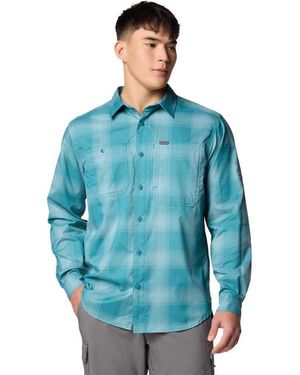 Columbia Silver Ridge Utility Lite Plaid Long Sleeve - Blue