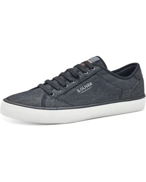 S.oliver Sneaker flach mit Schnürsenkeln Low Top - Blau