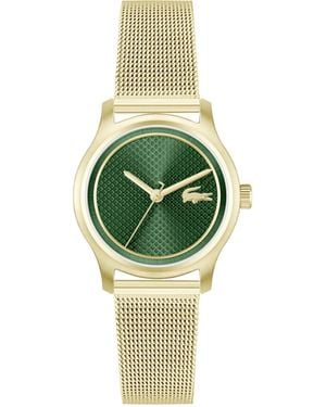 Lacoste Montre à Mouvement à Quartz Trois Aiguilles pour Collection Elyse avec Bracelet Milanais en Acier Inoxydable de - Vert
