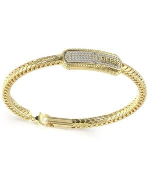 Guess Sailor Knot Men's Bracelet In Gold Steel - Metallic