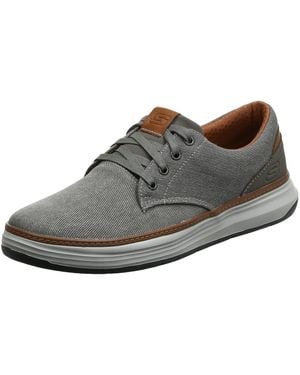 Skechers Moreno Canvas Oxford Shoe - Gray