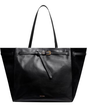 Ted Baker Leather Belted Detail Tote Bag - Black