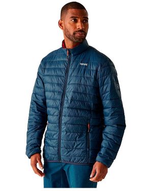 Regatta Giacca isolata HILLPACK - Uomo (M) (Denim scuro/Arancione sanguina), Denim scuro / arancione sanguine, M - Blu